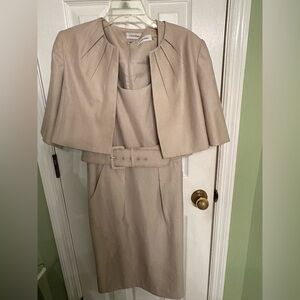 Calvin Klein khaki dress with jacket size 10